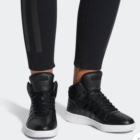 adidas Shoes - Adidas Hoops 2.0 Mid - Black/Black - NIB